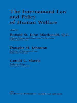 cover image of The International Law and Policy of Human Welfare